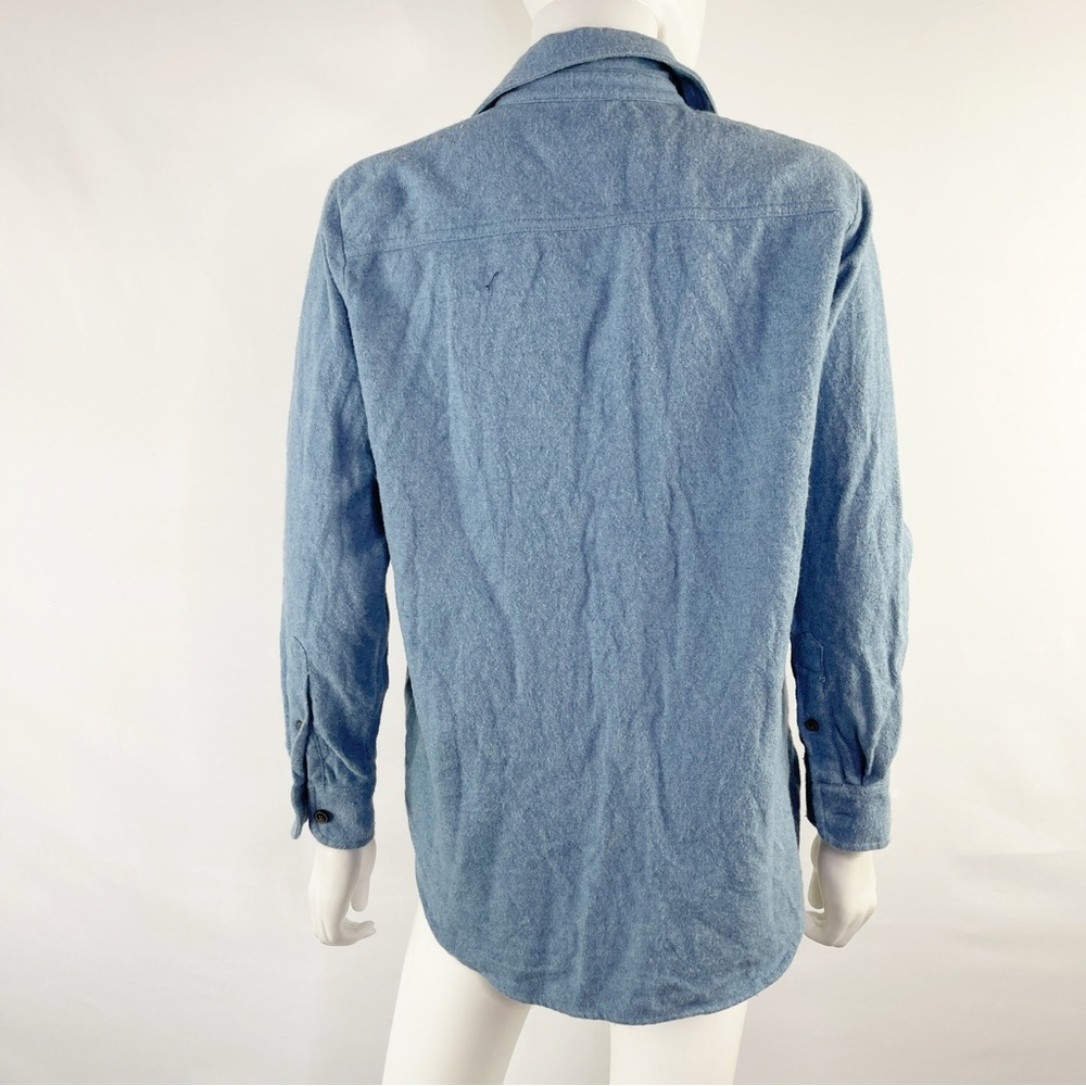 Madewell Women's Blue Long Sleeve Button Up Flannel Shirt Size XS - Picture 7 of 10